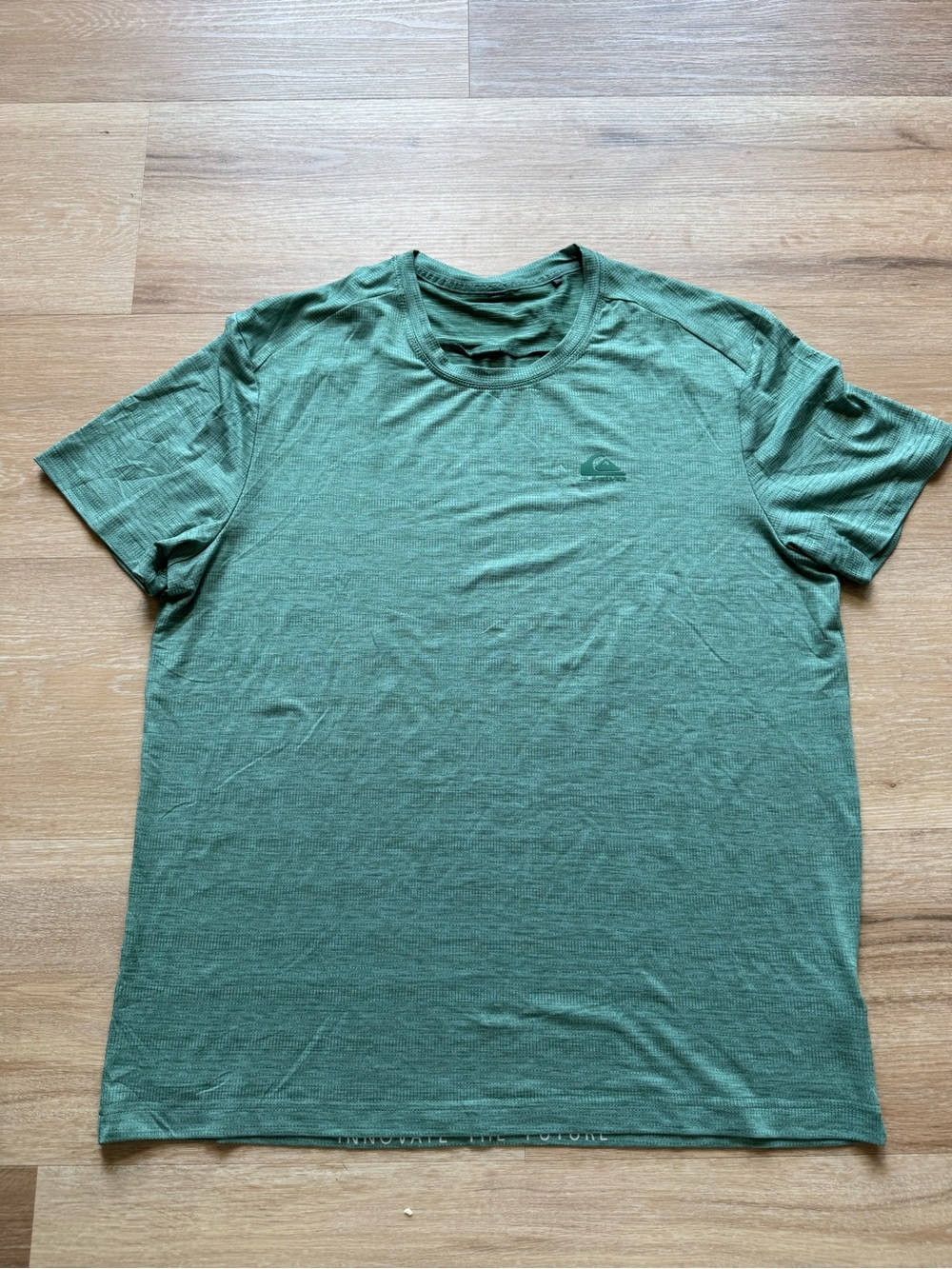 Quiksilver Men's Heather Olive Green Short Sleeve Crew Tee